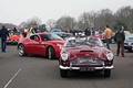 Malte à Montlhéry - Aston Martin DB4 Cabriolet bordeaux face avant