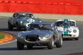 Jaguar E Type, Lotus Elan, action face, 3-4 avg