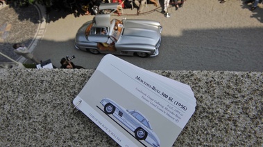 Villa d'Este 2012 - Mercedes 300 SL gris vue du dessus portes ouvertes