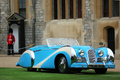 Windsor Castle Concours of Elegance 2016 - Talbot-Lago T26 Saoutchik Grand Sport Cabriolet bleu/blanc 3/4 avant droit