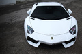 Cars & Coffee Paris - Mars 2012 - Lamborghini Aventador blanc face avant