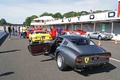 Rendez-Vous Ferrari à Montlhéry 2011 - Ferrari 275 GTB SWB anthracite 3/4 arrière gauche porte ouverte