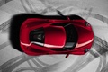 Alfa Romeo 4C rouge vue du dessus
