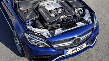 Mercedes-Benz AMG C63 S break - bleu - moteur
