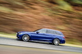 Mercedes-Benz AMG C63 S break - bleu - profil gauche dynamique