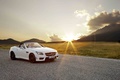 Mercedes SLK 55 AMG blanc 3/4 avant droit 4