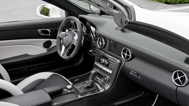 Mercedes SLK 55 AMG blanc intérieur