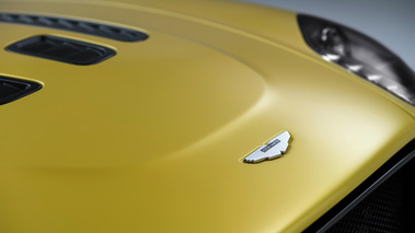Aston Martin V12 Vantage S jaune logo capot  2