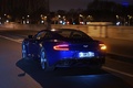 Aston Martin Vanquish bleu 3/4 arrière gauche travelling