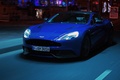 Aston Martin Vanquish bleu 3/4 avant gauche travelling