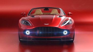 Aston Martin Vanquish Volante Zagato rouge face avant