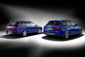 Audi RS4 Nogaro Selection - bleue - 3/4 arrière droit, avec RS2