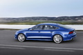 Audi S7 2014 - bleue - profil gauche dynamique