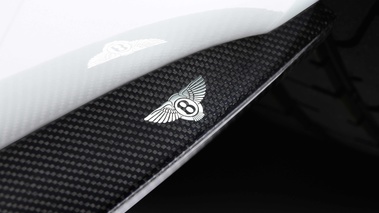 Bentley Continental GT 2010 blanc lame latérale carbone
