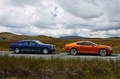 Bentley Continental GT 2010 orange & Mulsanne bleu profil