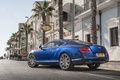 Bentley Continental GT Speed bleu 3/4 arrière gauche