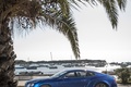 Bentley Continental GT Speed bleu profil debout