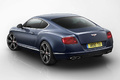 Bentley Continental GT V8 bleu 3/4 arrière gauche
