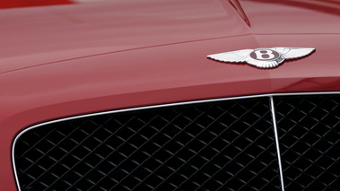 Bentley Continental GT V8 rouge logo capot