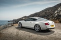 Bentley Continental GT V8 S blanc 3/4 arrière gauche