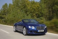 Bentley Continental GTC 2011 bleu 3/4 avant droit travelling