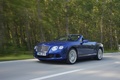 Bentley Continental GTC 2011 bleu 3/4 avant gauche travelling