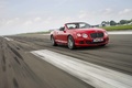 Bentley Continental GTC Speed rouge 3/4 avant droit travelling penché 2