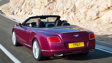 Bentley Continental GTC Speed violet 3/4 arrière gauche travelling