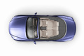 Bentley Continental GTC V8 bleu vue du dessus