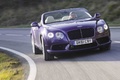 Bentley Continental GTC V8 violet 3/4 avant droit travelling penché