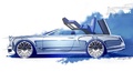 Bentley Mulsanne Convertible Concept - esquisse - profil gauche, capote en moouvement