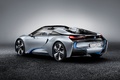 BMW i8 Spyder - grise - 3/4 arrière gauche