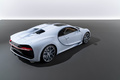 Bugatti Chiron SkyView blanc 3/4 arrière droit