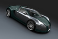Bugatti Veyron Grand Sport carbone vert/chrome 3/4 avant droit penché