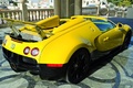 Bugatti Veyron Grand Sport - noire/jaune 3/4 arrière droit