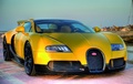 Bugatti Veyron Grand Sport - noire/jaune - 3/4 avant droit