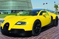 Bugatti Veyron Grand Sport - noire/jaune - 3/4 avant gauche
