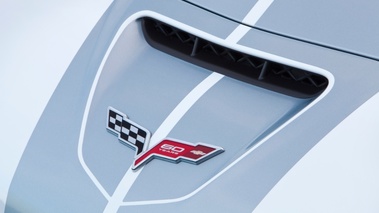 Corvette 427 Cabrio Collector Edition - Arctic White - détail capot