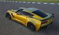 Corvette Z06 2014 - jaune - 3/4 arrière gauche 2
