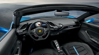 Ferrari 488 Spider - Bleue - Habitacle