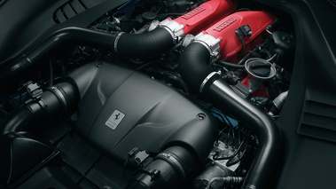 Ferrari California T bleu moteur