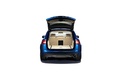 Jaguar XF Sportbrake bleu face arrière coffre ouvert