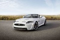 Jaguar XKR-S Convertible blanc 3/4 avant gauche