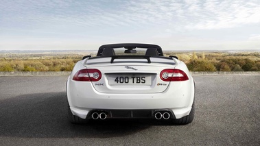 Jaguar XKR-S Convertible blanc face arrière