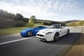 Jaguar XKR-S Convertible blanc & XKR-S bleu travelling