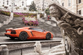 Lamborghini Aventador LP700-4 orange 3/4 arrière droit