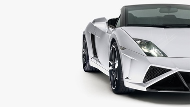 Lamborghini Gallardo Spyder 2013 - blanc - détail avant