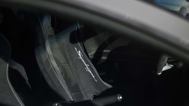 Lamborghini Gallardo Superleggera anthracite logo siège