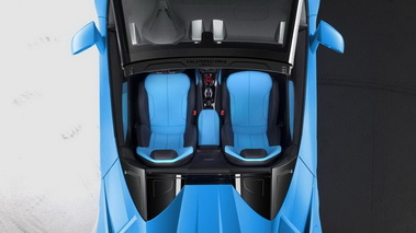 Lamborghini Huracan Spyder - Bleu - Vue de dessus