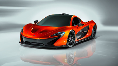 McLaren P1 orange 3/4 avant gauche